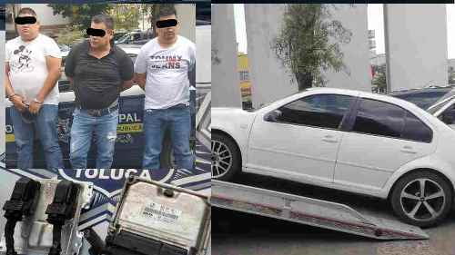 Video: Detiene policía de Toluca, a sujetos que robaban computadoras de autos